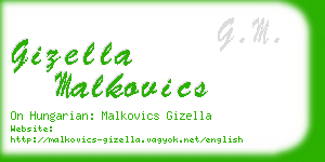 gizella malkovics business card